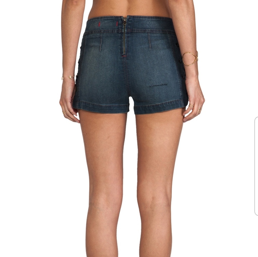 X-TRA PICS Free People High Rise Denim Lace Up - Picture 4 of 8
